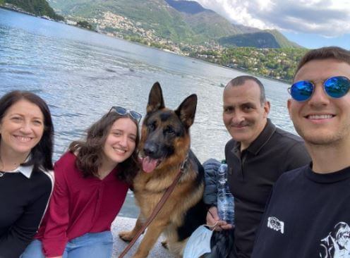 Diogo Dalot with his family spending quality time together.